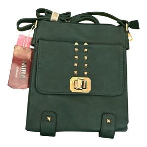 MIRA Collection Mint Green Studded Crossbody Bag